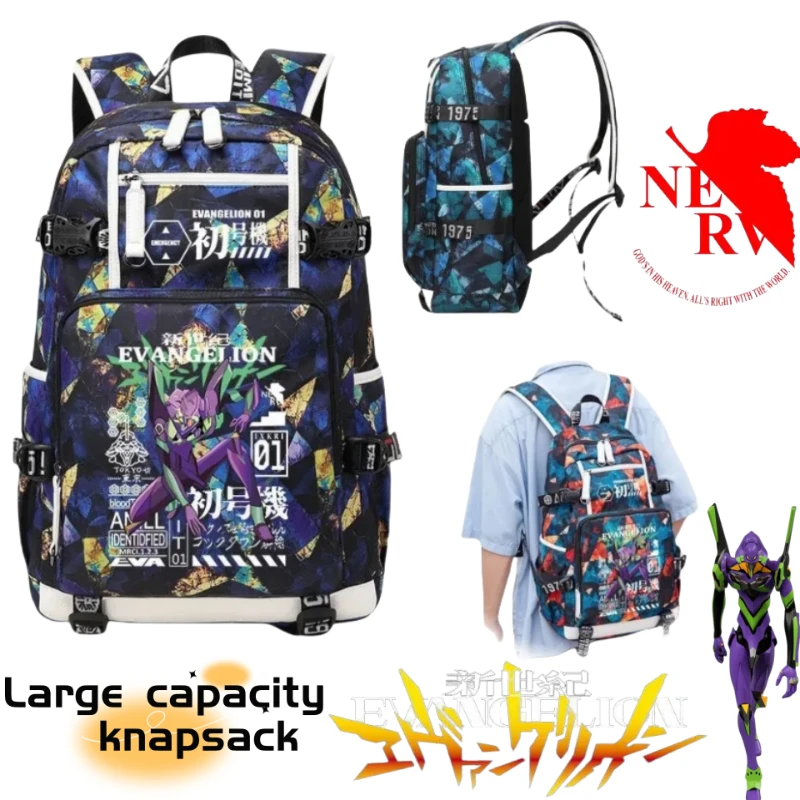 

NEON GENESIS EVANGELION film and television peripheral backpack is convenient for business travel and large-capacity storage bag