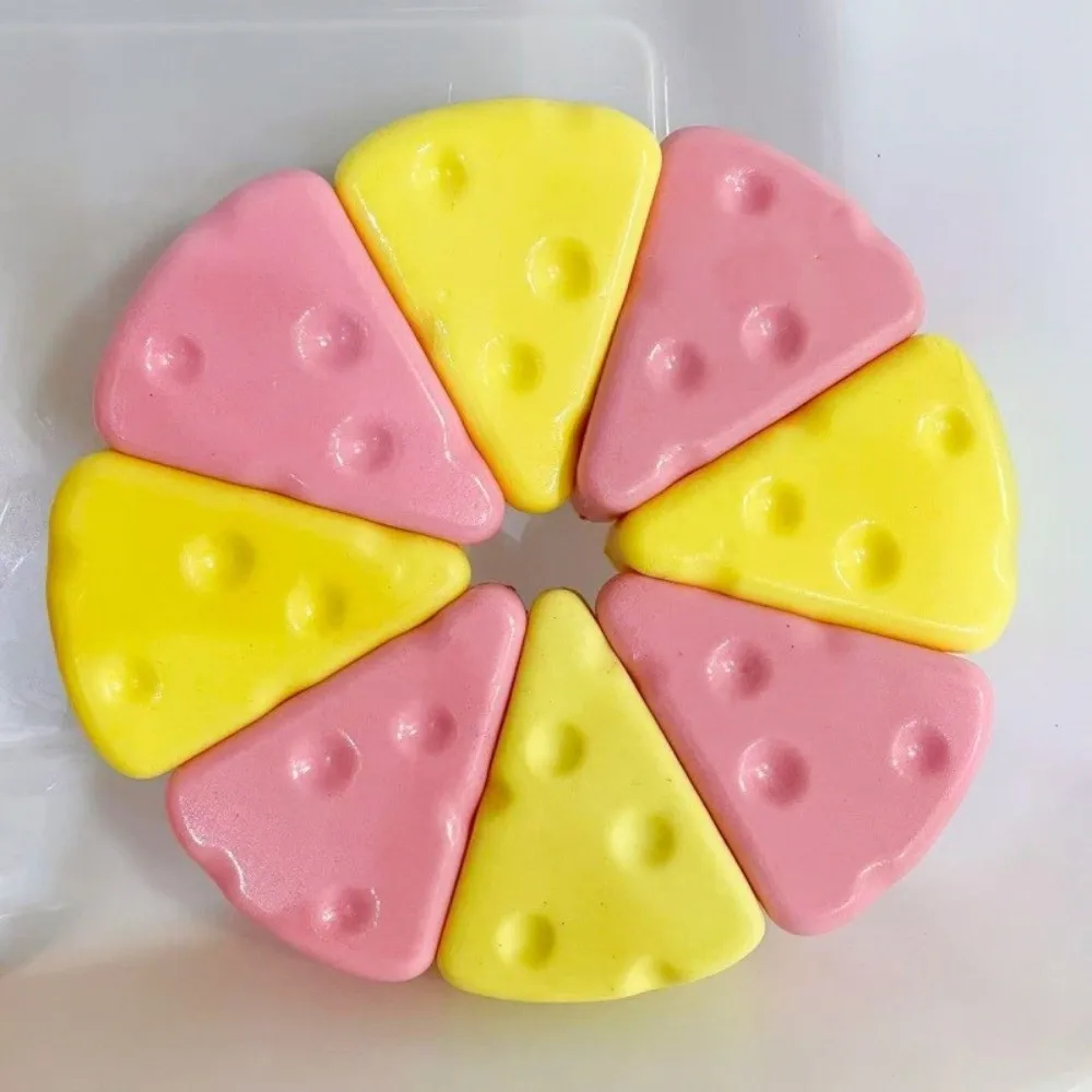 Triangle Cheese Squeezed Cube Super Soft Anxiety Relief Cheese Squishy Comfortable Kneading Cheese Pinch Office Desk