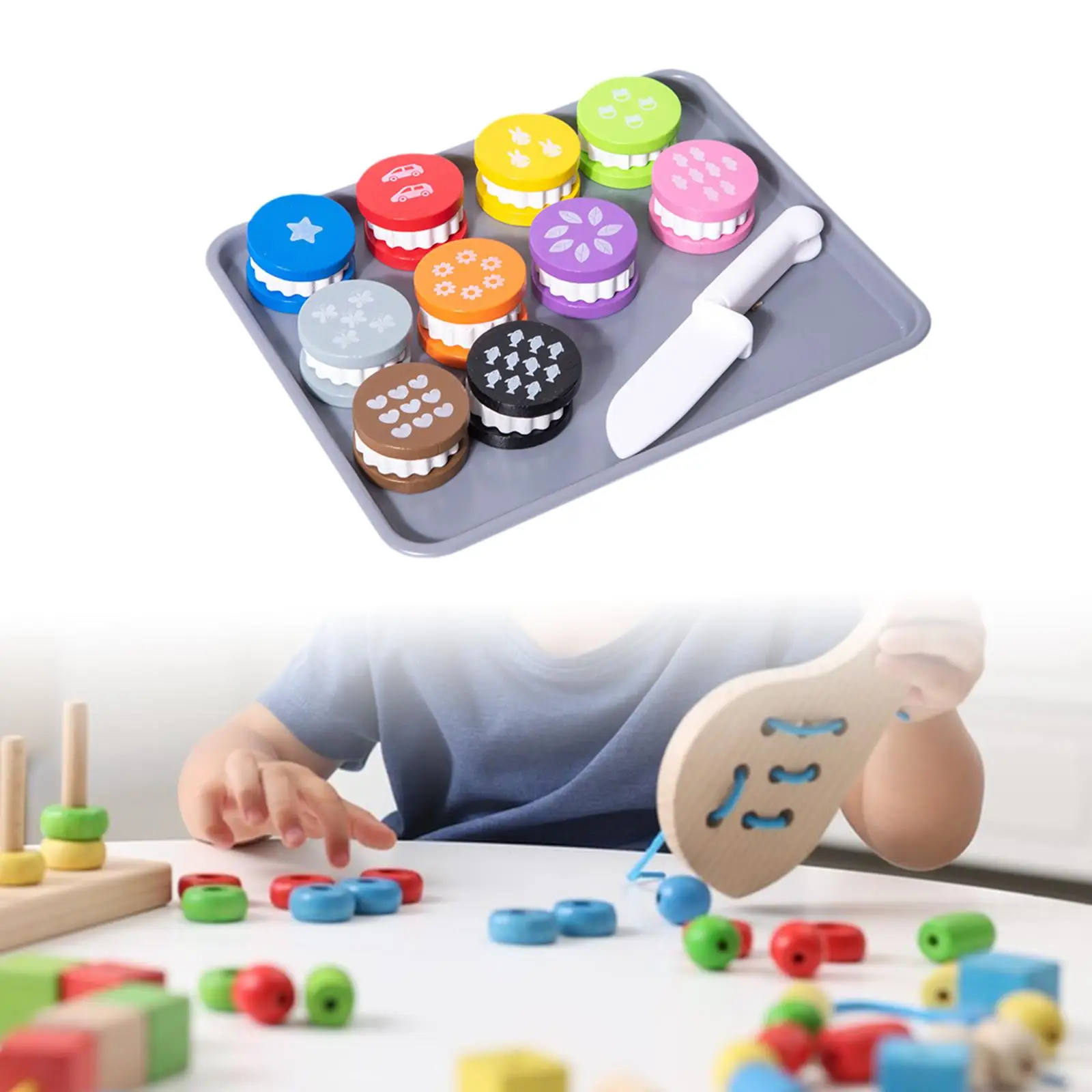 Pretend Play Cookie Pretend Game Play Educational Game Fine Motor Skills Pretend Play Kitchen Accessories Kids Cutting Toy