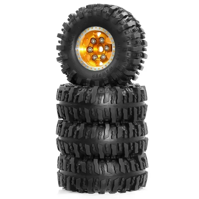 

4pcs Crawler Tires Wheel Lightweight Design 1/24 RC Crawler Tires for Axial SCX24 FMS