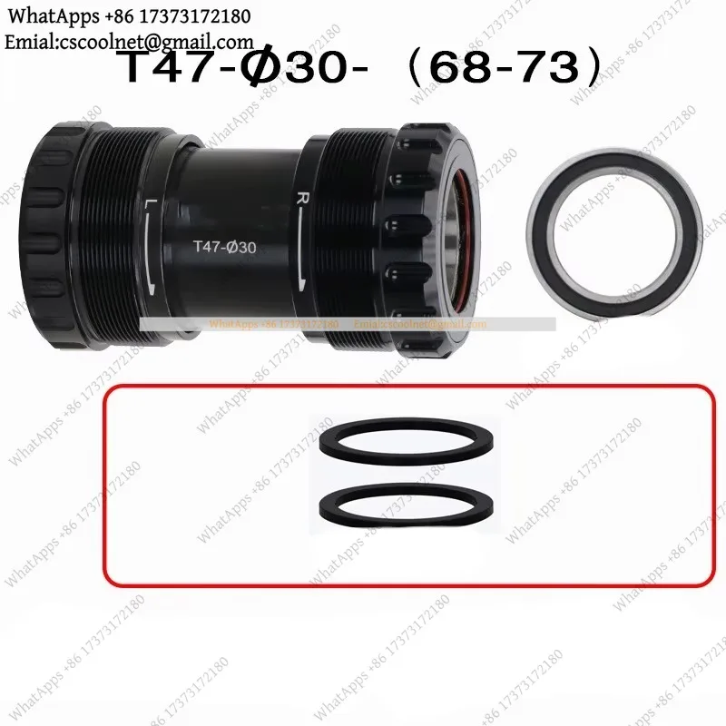 JS02 T47 Threaded Bottom Bracket 47mm 68/73mm Frame 24/29mm Crankset Aluminum MTB Road