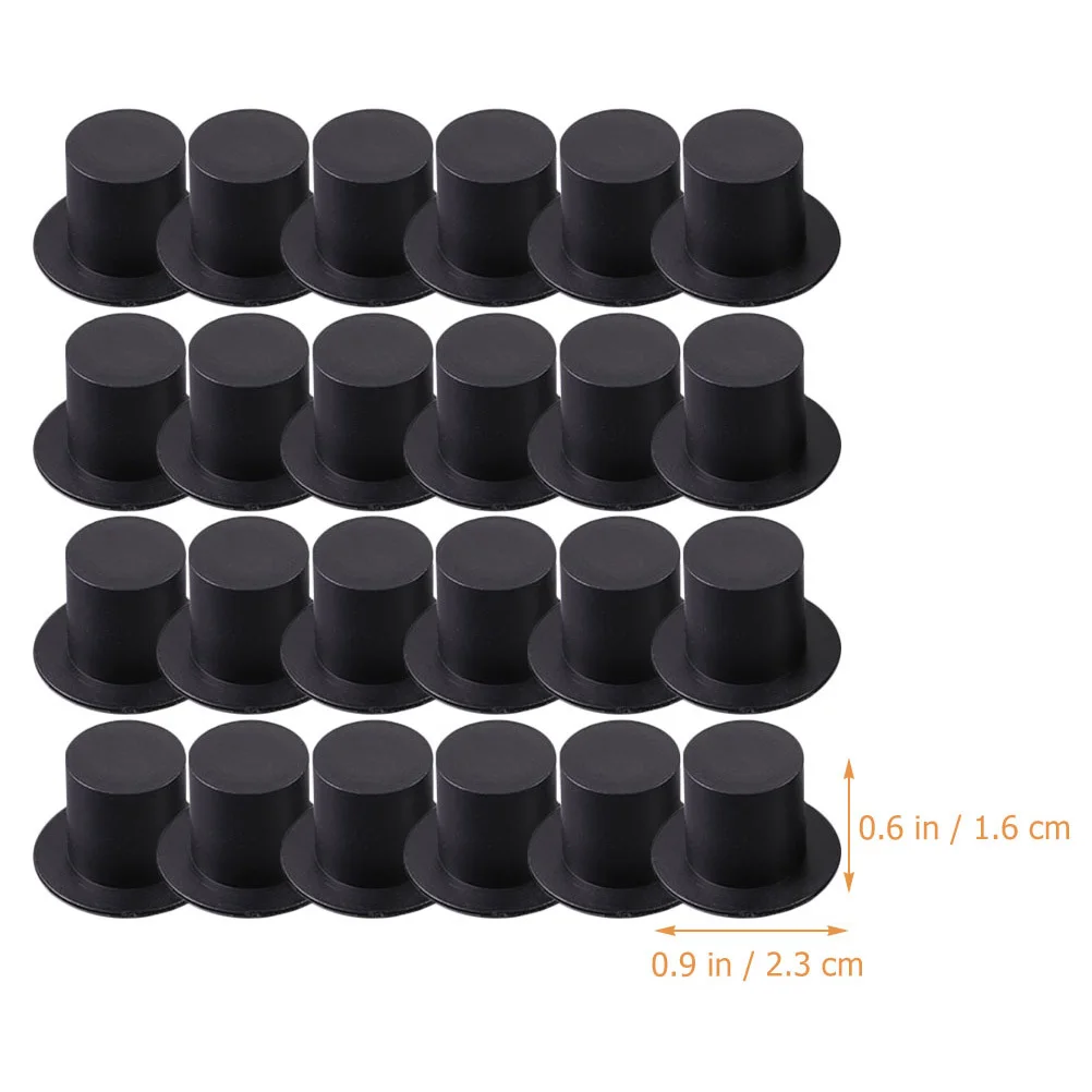 100Pcs Compact Topper Hats Miniature Formal Caps for Creative Crafts Decorative Accessories Tiny Hat DIY Project Supply