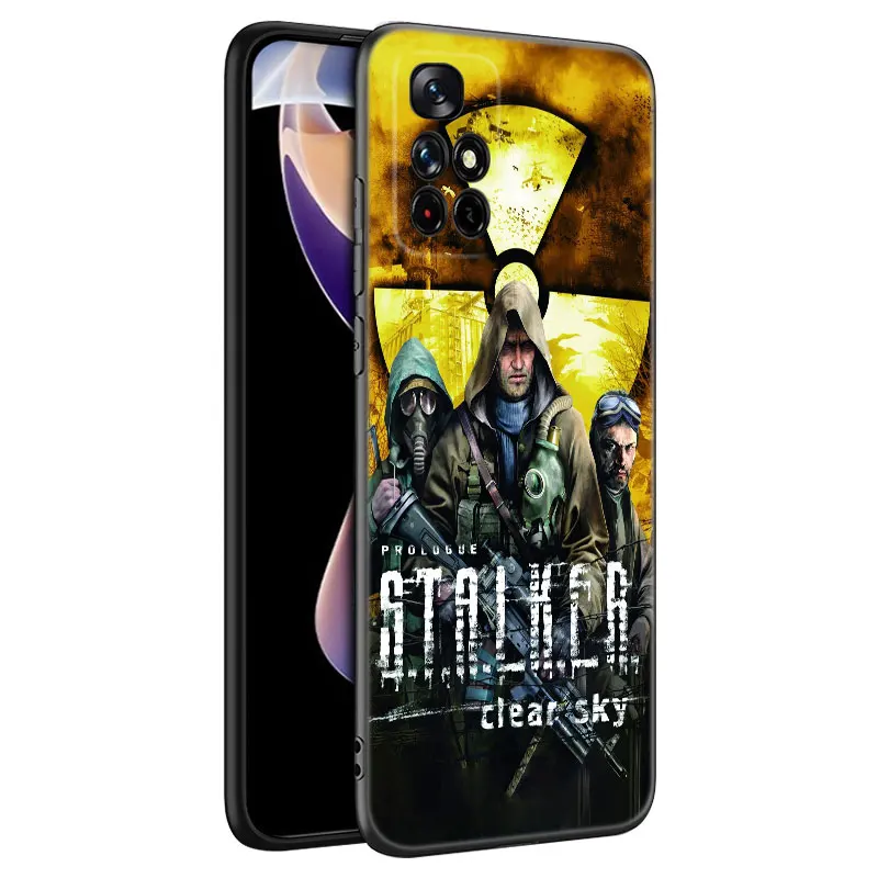 Stalker Clear Sky Black Silicone Phone Case For Xiaomi Redmi Note 9 10 11 11S 11T 12 13 Pro 5G Plus 9S 10S 12S