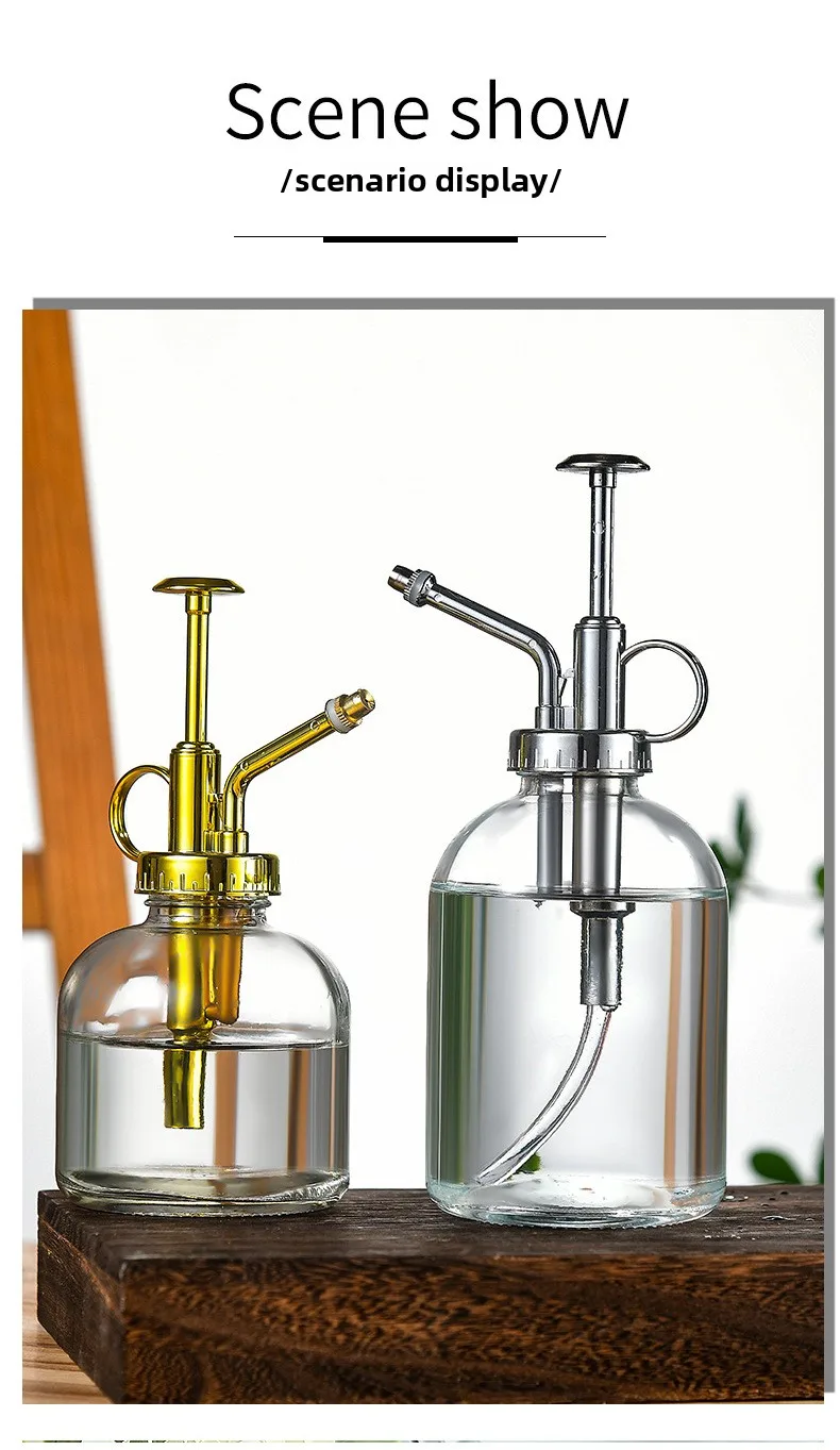 220-360 ml Transparente Glas Gießkanne Gartenarbeit Haushalt Wasser Sprinkler Gießkanne Bewässerung Spray Kann Wohnkultur – Detail 9