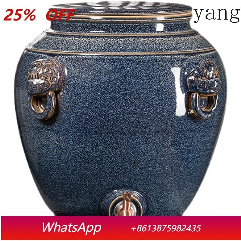 YJQ Thickened and sealed ceramic wine jar 15kg 50/100/100kg sparkling wine jar