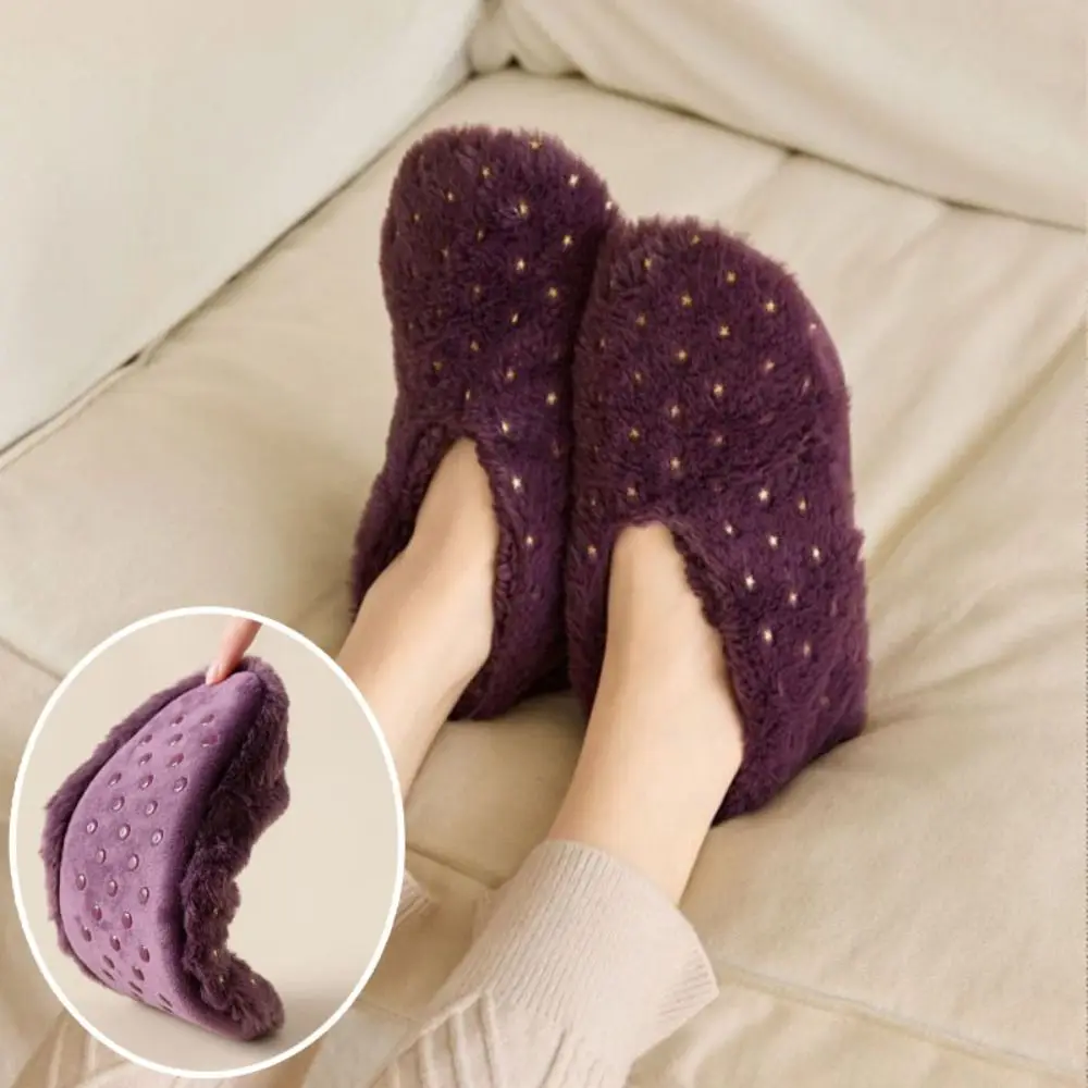 

Simple Star Dots Thick Thermal Socks Anti Slip Coral Fleece Sleeping Slipper Socks Hosiery Foot Warmer Winter Warm Sock Home