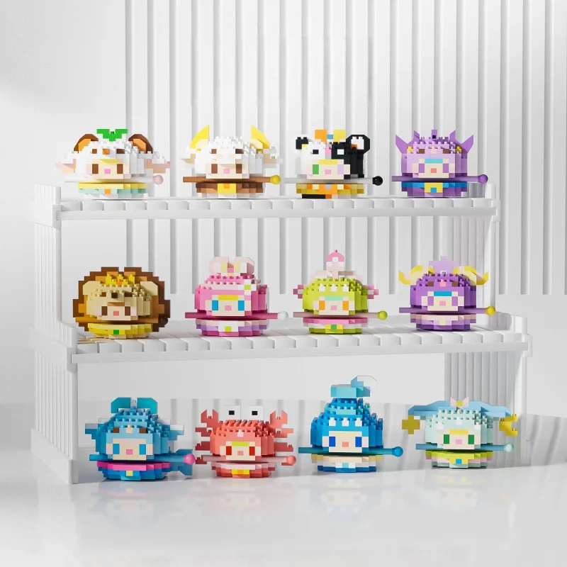 12 Zodiac Signs Mini Building Blocks, Educational Construction Toys, Cartoon Building Blocks, Children's Toy Sets, Xmas Gifts
