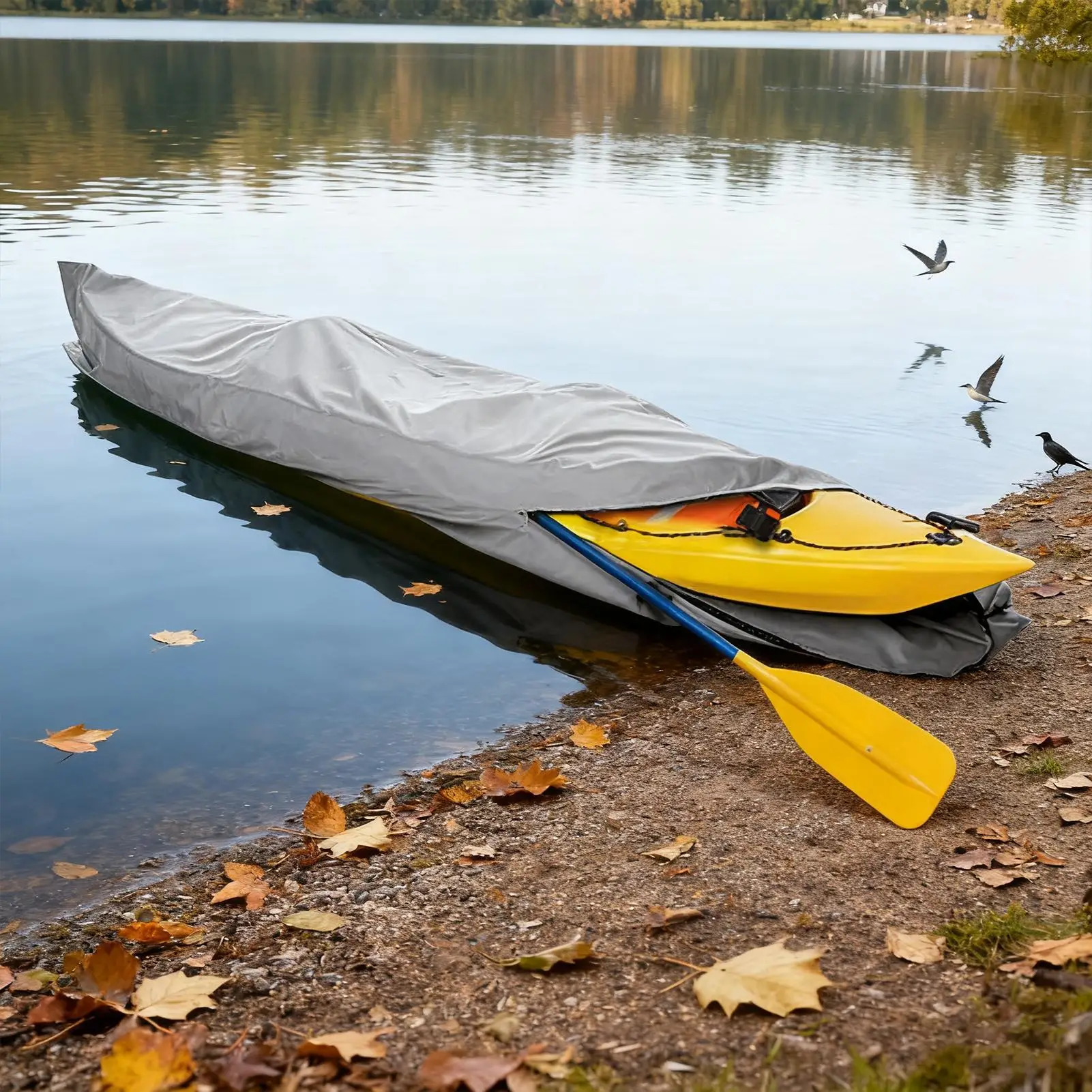 

Canoe Cover Heavy-Duty Waterproof Protective Kayaking Outdoor Protection Storage Bag For Outside Travel Daily Transport Paddle