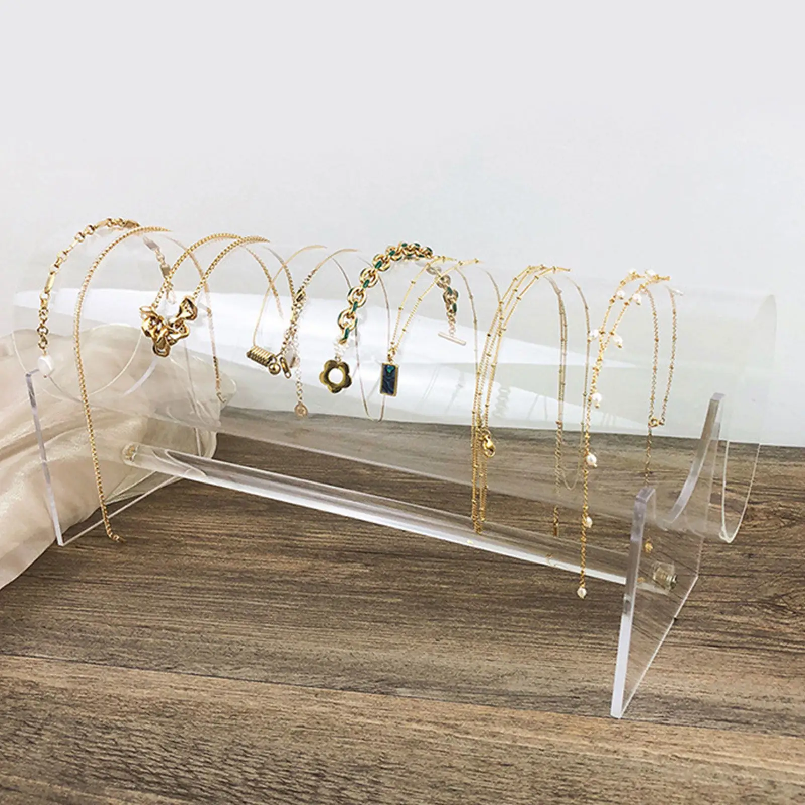 

Transparent Scrunchies Display Holder Acrylic Hairband Rack Hair Tie Organizer Hairband Holder Headwear Showing Stand Dressing