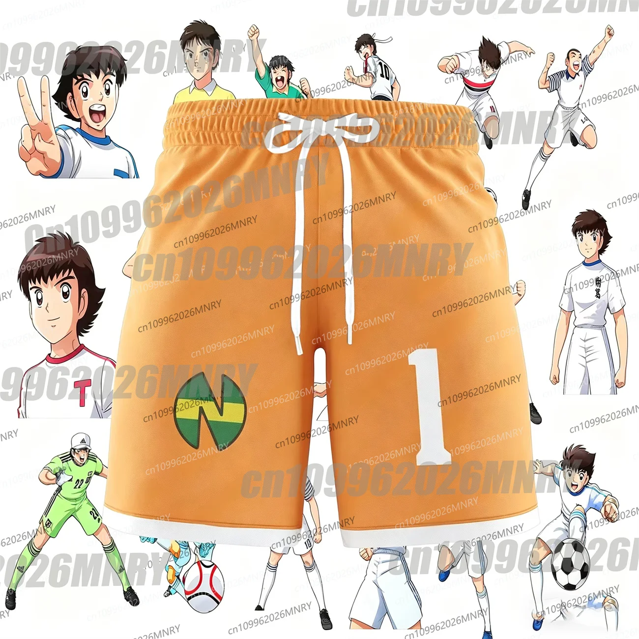 Summer Captain Tsubasa School Nansheng Olive And Benji Football Beach Moto Children Short Pants Fitness Sports Kids/Adult Shorts