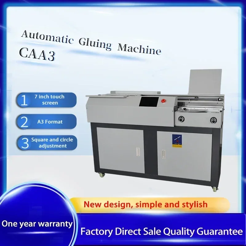 WD-CCA3 Electric Glue Book Binder Automatic A3/A4 Size Perfect Side Glue Binding Machine