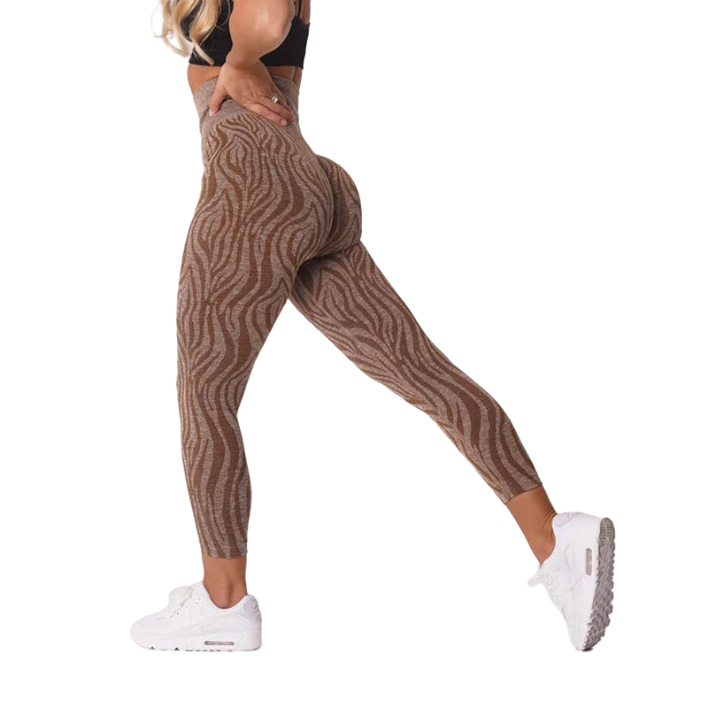 Nvgtn Zebra Pattern Seamless Leggings Women Soft Workout Tights Fitness Outfits Yoga Pants Waisted Gym Wear