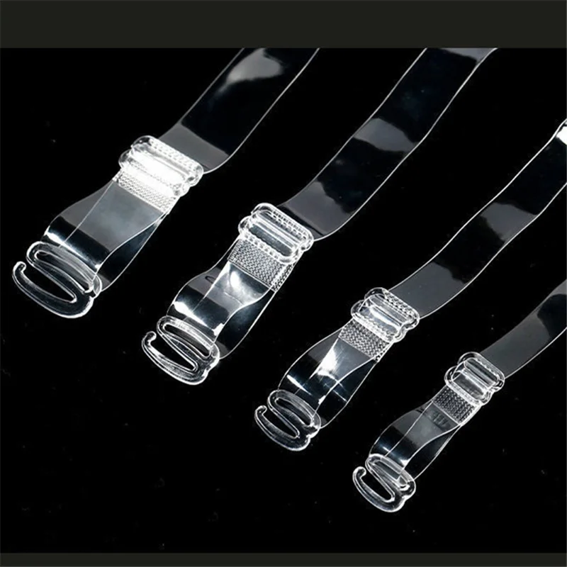 

3 5 Pairs 1.0cm 1.2cm 1.5cm 1.8cm Transparent Bra Straps Plastic Buckle Non-slip Invisible Underwear Shoulder Straps