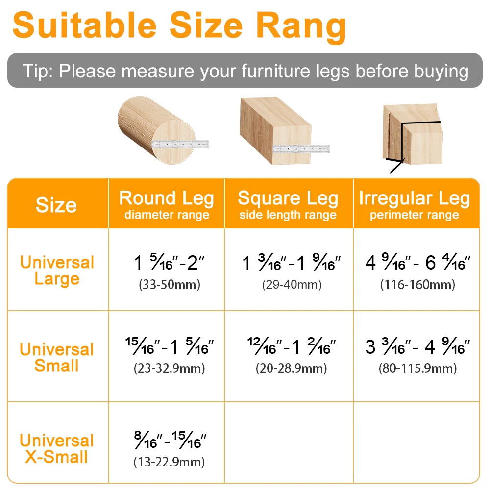 24Pcs Chair Leg Floor Protectors - Silicone Felt Pads, Furniture Sliders, Scratch-Proof & Noise-Free, Easy Smooth Moving