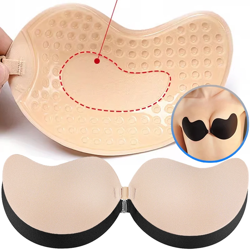 

Silicone Chest Stickers Lift Up Nude Bra Self Adhesive Bra Nude Invisible Push Up Cover Bra Pad Sexy Strapless Breast Petals