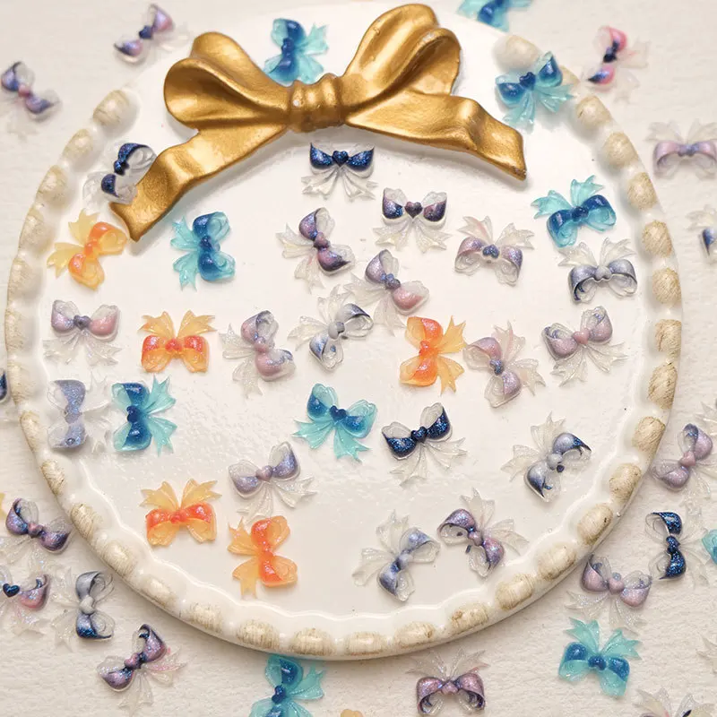 

50Pcs Glow-in-the-dark Butterfly and Heart 3D Accessories for DIY Nail Art