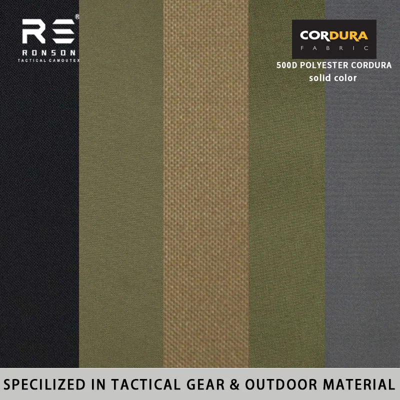 100% مقاوم للماء 500D البوليستر كوردورا النسيج الزيتون الأخضر اللون التكتيكية في الهواء الطلق المواد لحقائب الأمتعة Ronsontex في الأوراق المالية