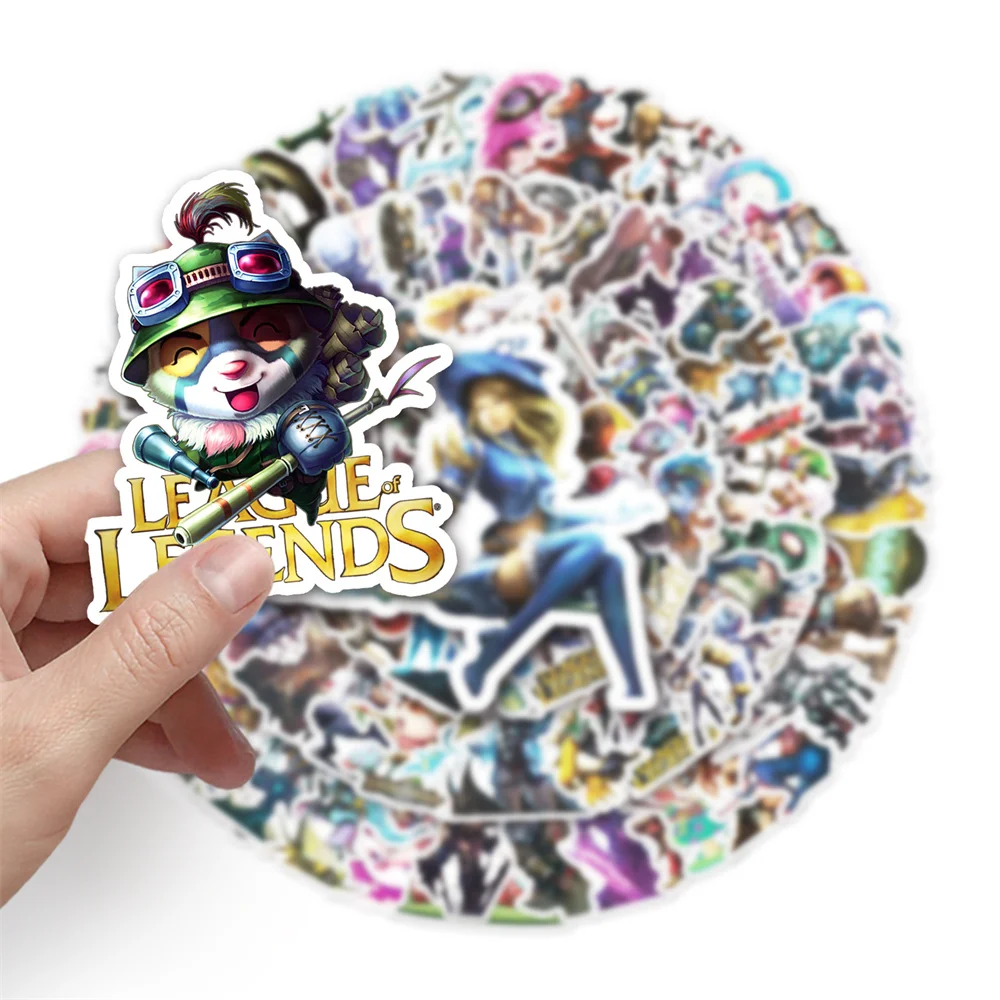 10/30/50PCS League of Legends Cartoon Graffiti Sticker Creative Sticker Desk  Computer Refrigerator Waterproof Sticker Wholesale