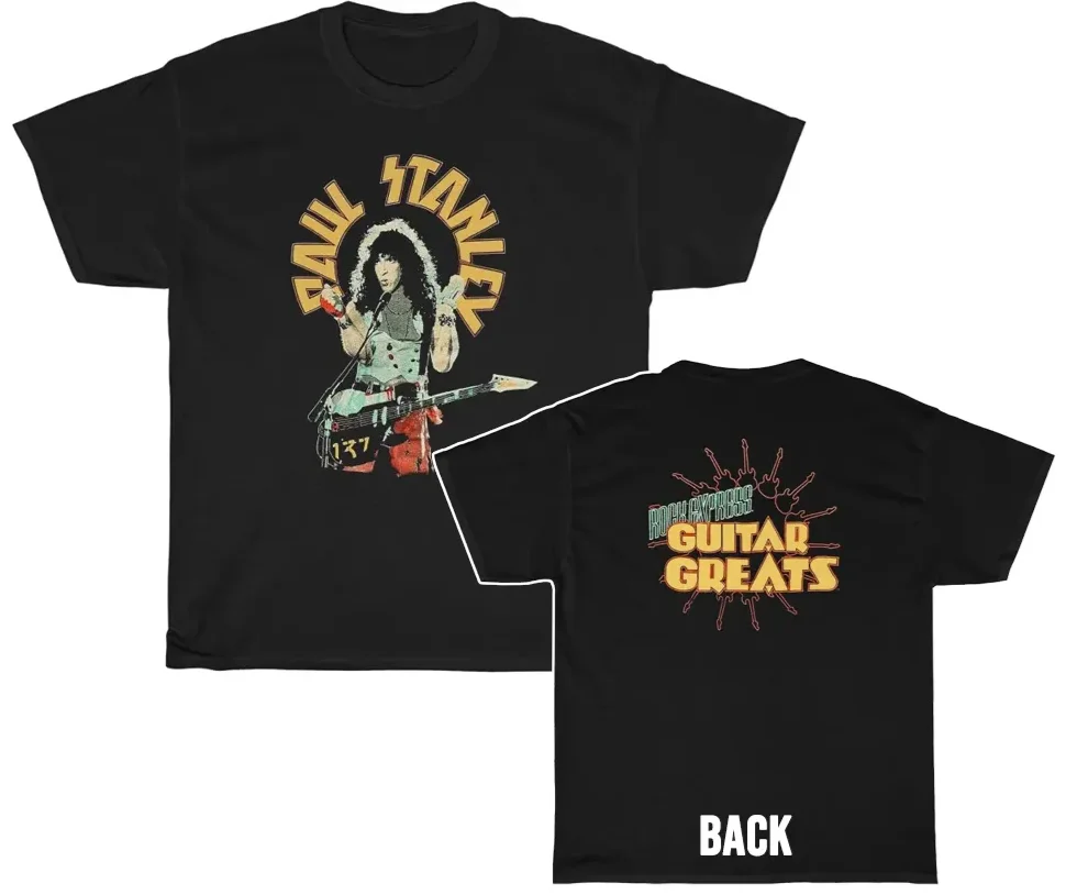 KISS Paul Stanley Rock Express Guitar Greats Shirt 2 sided