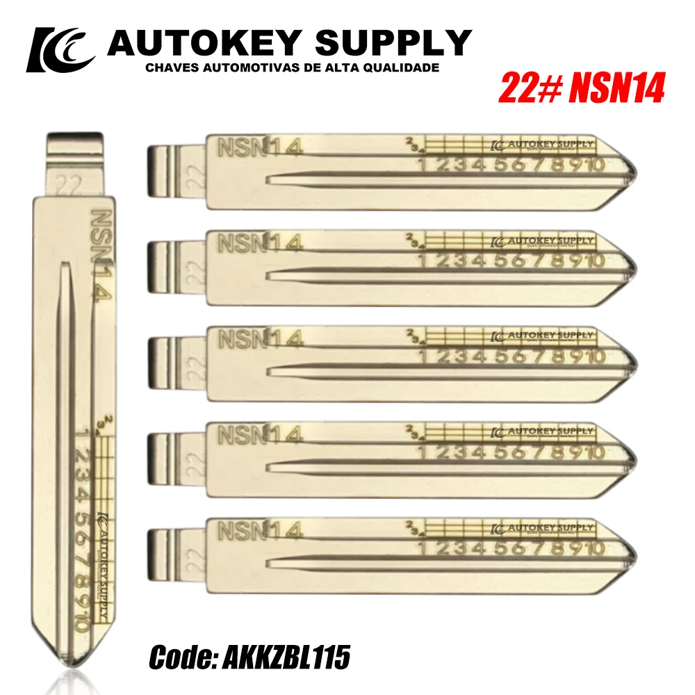 For Key Blade With Scale NSN11 06# NSN14 22# AKKZBL106 AKKZBL115 AutokeySupply