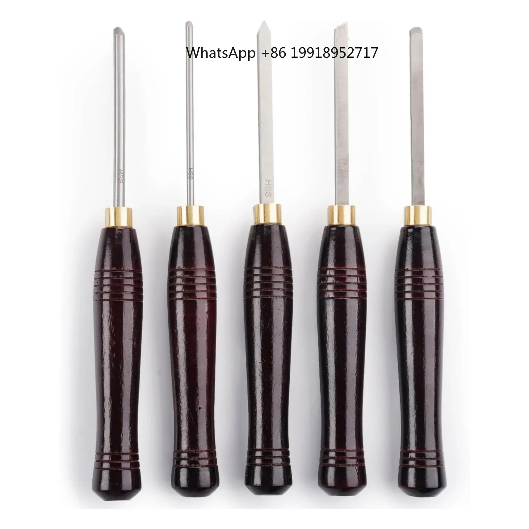 5pcs HSS Wood Turning Tools Lathe Chisel kit with Wooden Box High Speed Steel Woodworking Tool Set