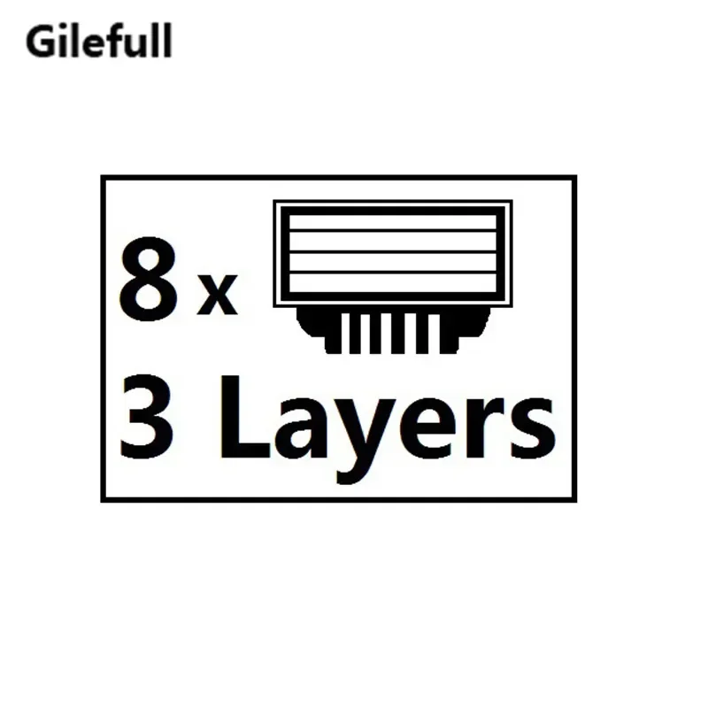 มีดโกนหนวดสำหรับผู้ชาย8ชิ้น/เซ็ต, ใบมีดโกนสำหรับเปลี่ยนใบมีด3เทปคาสเซ็ตสำหรับเปลี่ยนหัว