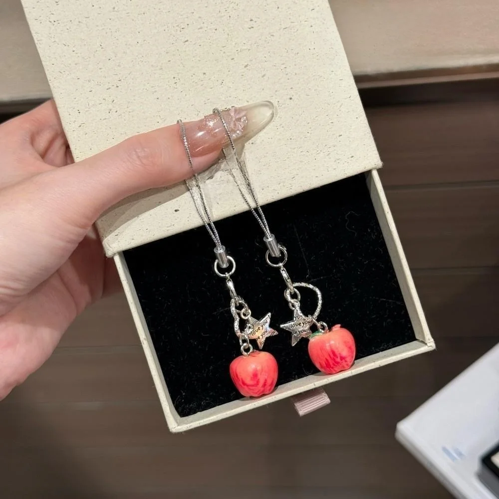 

New Fruits Phone Charms Pendant Star Heart Bag Charms Handmade Y2K Style Cellphone Lanyard CCD Camera