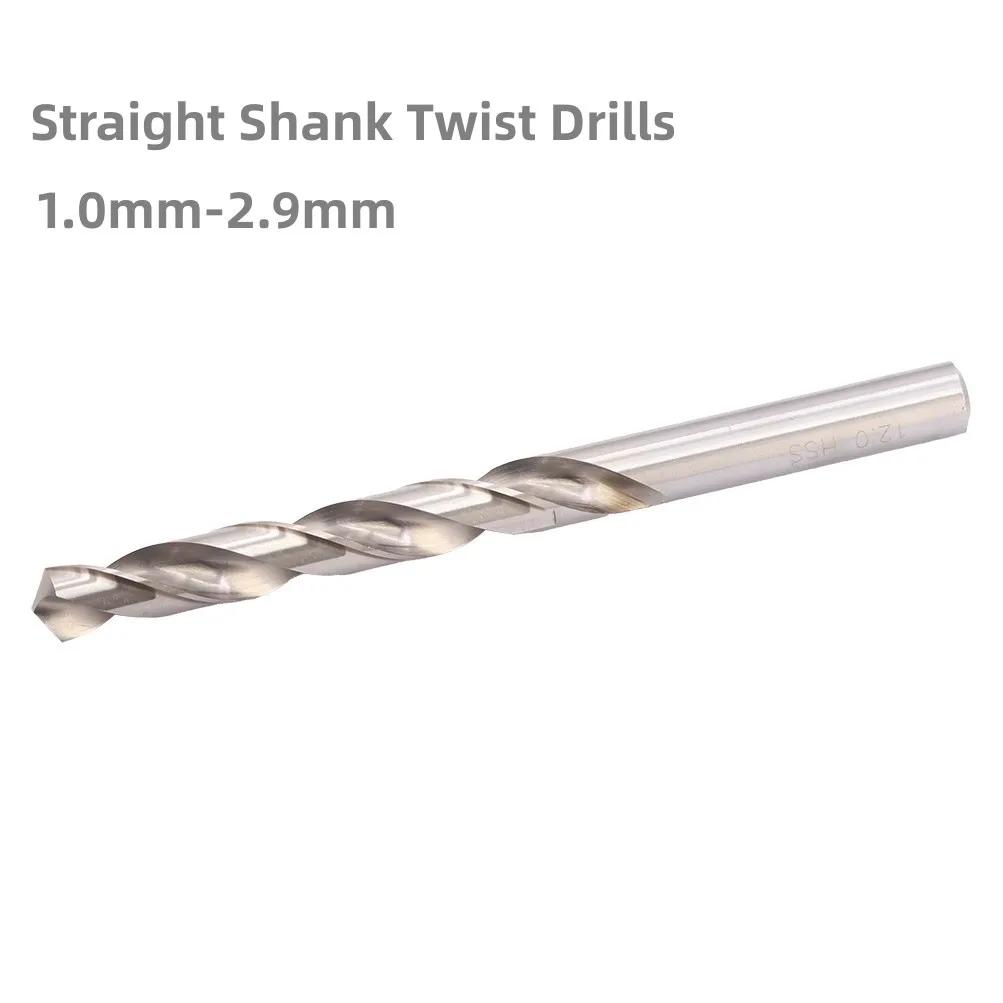 

5PCS Straight Shank 1.0mm-2.9mm HSS High Speed Steel Drill Bits