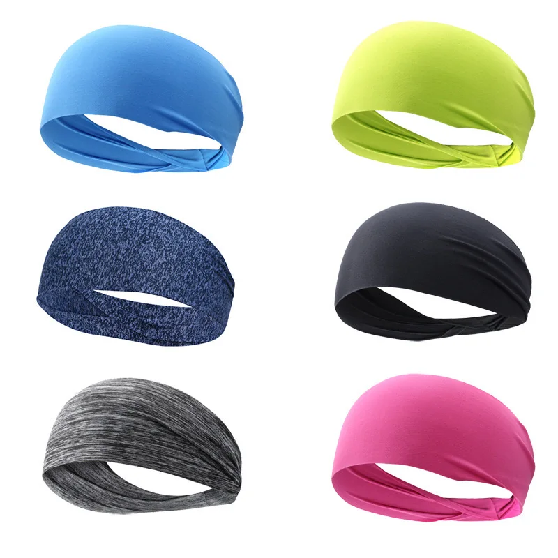 20528 new men's and women's sports headband sweat permeable elastic fitness running cycling headband