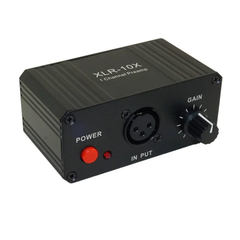 Отличный-XLR-10X 1-канальный интерфейс XLR Сбалансированный аудиоусилитель NE5532 Динамический микрофонный предусилитель