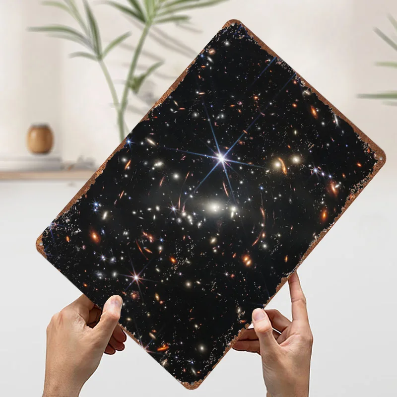 JWST الأولي المعادن المشارك القصدير علامات الديكور ديكورات غرفة نوم علامة معدنية مخصصة ل جدار الفن الديكور عناصر ديكور المنزل