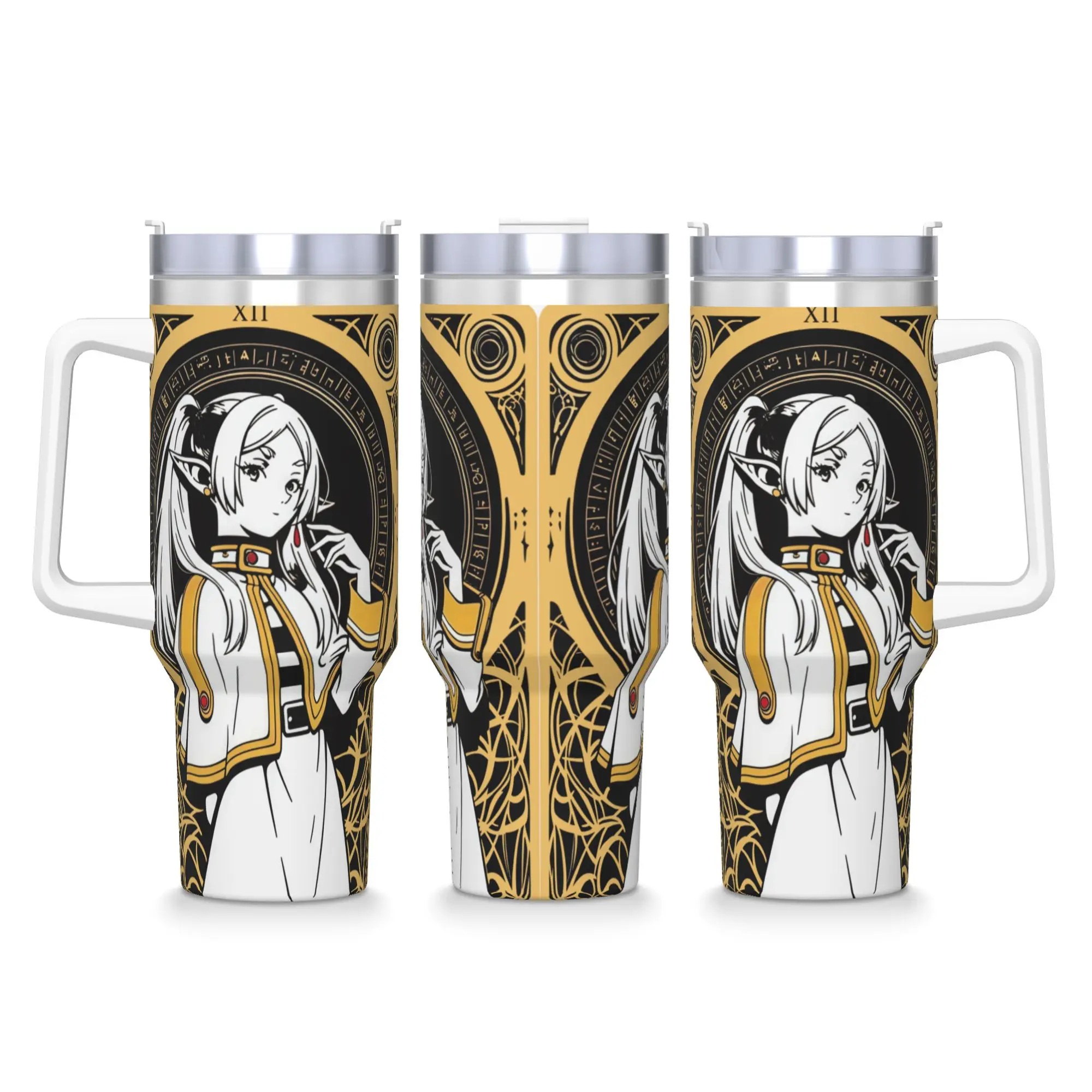 Stainless Steel Tumbler Frierens Beyond Journey's End Anime Thermal Mug Insulated Hot Drinks Mugs Cup Travelist Water Bottle