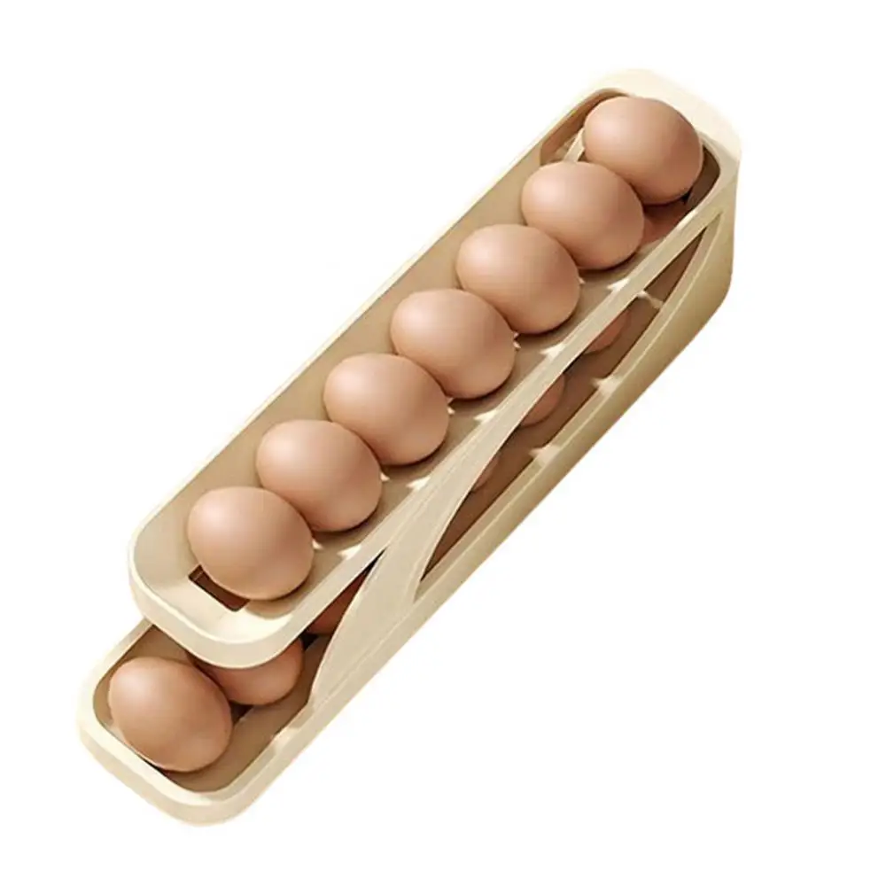 Automatic Egg-rolling Machine Prevent Breakage Save Space Durable Reliable Refrigerator Accessories Storage Box Simple Fashion