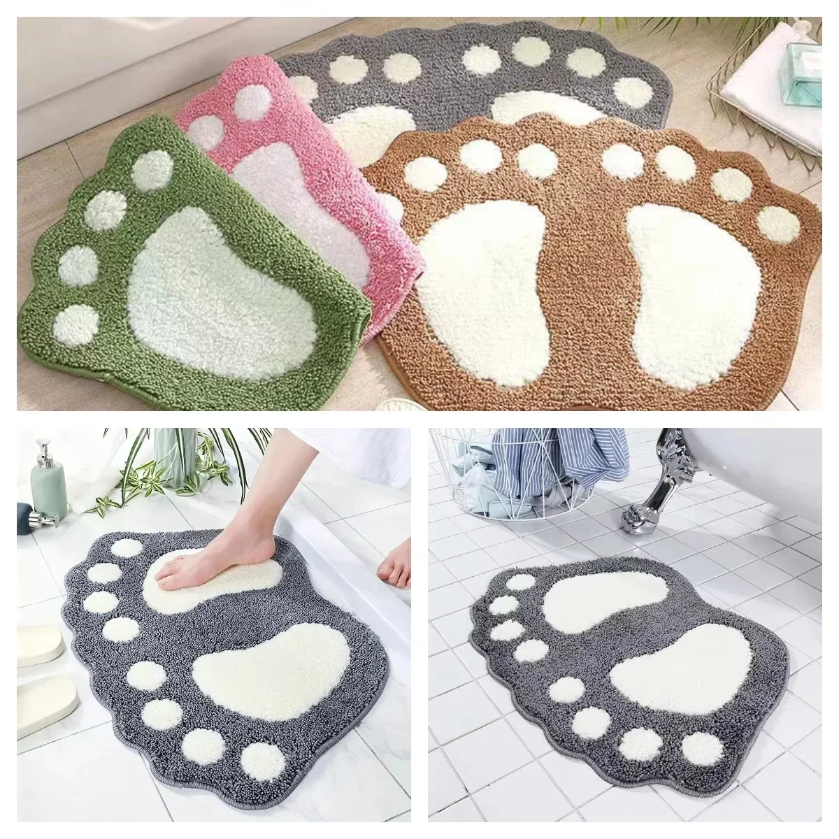 Badezimmerteppiche, wasserabsorbierende, rutschfeste Matte, verwendet in Badezimmer, Dusche, Zimmer usw. Weiche Mikrofaser-Badematte, maschinenwaschbar