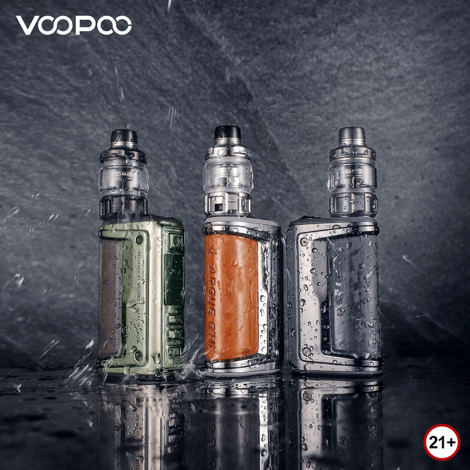 VOOPOO Argus GT II กล่อง Mod 200W ชุดอิเล็กทรอนิกส์บุหรี่ Vaporizer 6.5Ml PnP Pod ถัง Vaper Vape Mod ชุด GENE.TT 2.0ชิป IP68