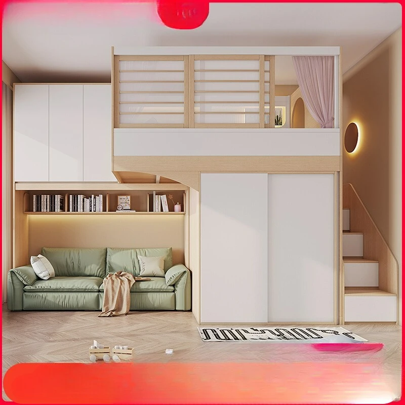 

Customizable bed under sofa combination loft small apartment under wardrobe integrated