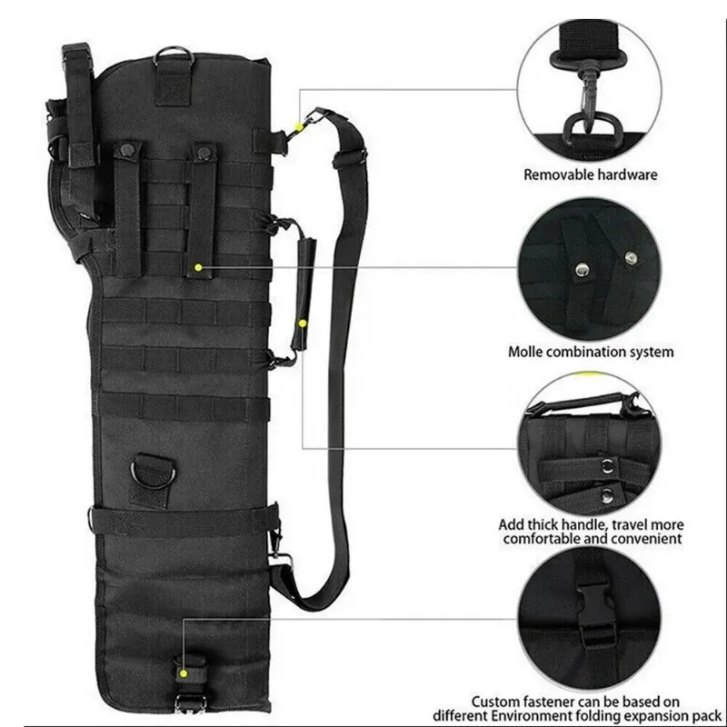 Avcılık tüfek Gun çanta av tüfeği durumda kalın yastıklı 73cm omuz çantası kamp açık silah çantası ile av tüfeği çanta kın