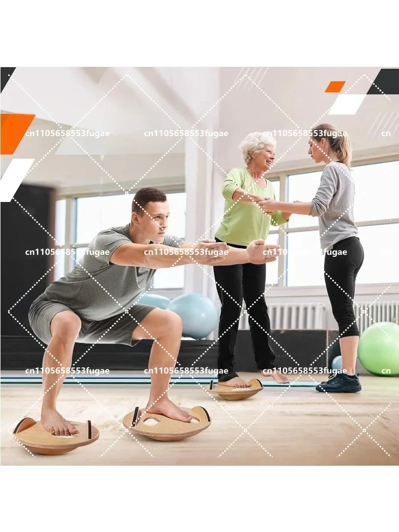 Wooden Fitness Balance Board Adult Foot Trainer Pedal Disc for Yoga Exercise Stability Core Training
