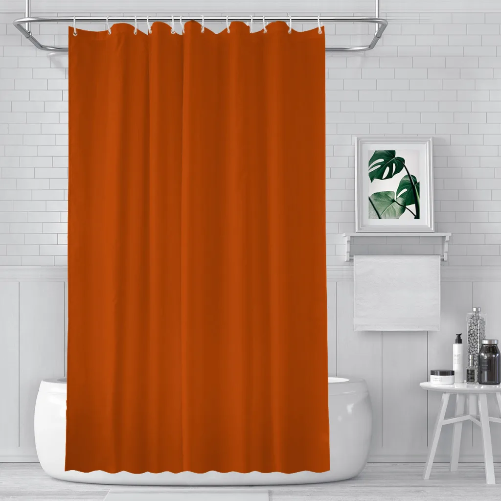 Shower curtain Bathroom  Best Seller Colors of Autumn Terracotta Orange Brown Single Solid Color - Accent Shade - Hue