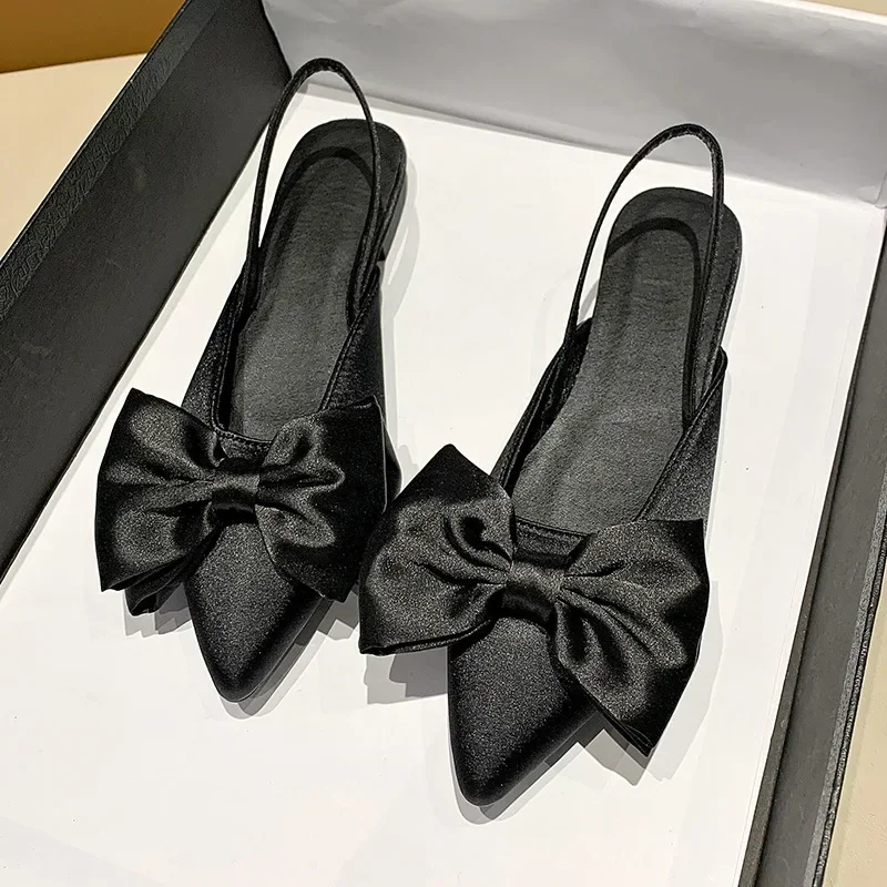 

Women Sandals Shoes for Women in The Summer of 2025 Luxury Designer Shoes Bow-knot Silk Sexy Women's Shoes Sandalias De Mujer