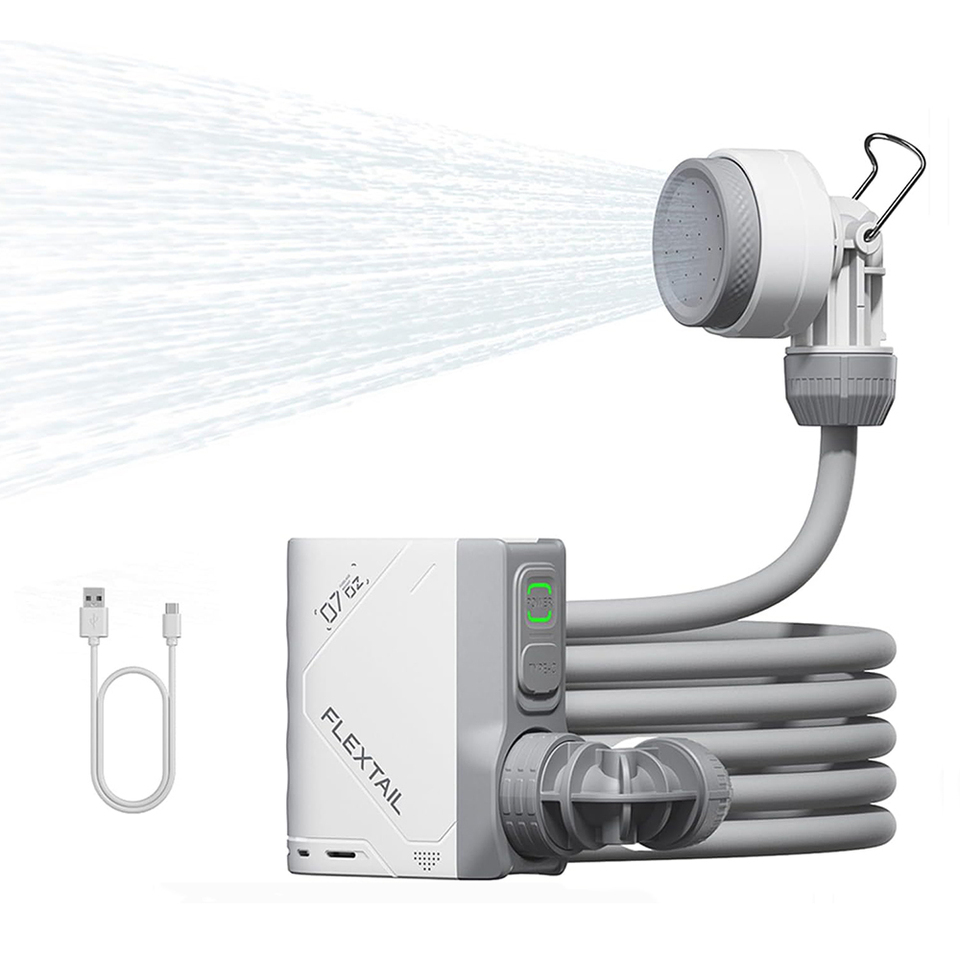  FLEXTAIL TINY SHOWER - Outdoor Camping Shower Portable Electric Shower Pump IPX7 Waterproof for Outdoor and Home Cleaning 