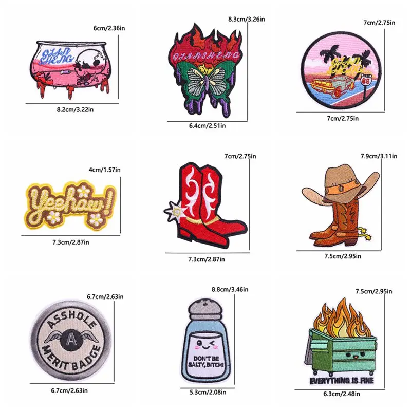 10PCS Wholesale Cartoon Slogan Word Embroidered Patches For Clothes DIY Iron On Patches For Clothing MAMA Patch On Clothes Badge