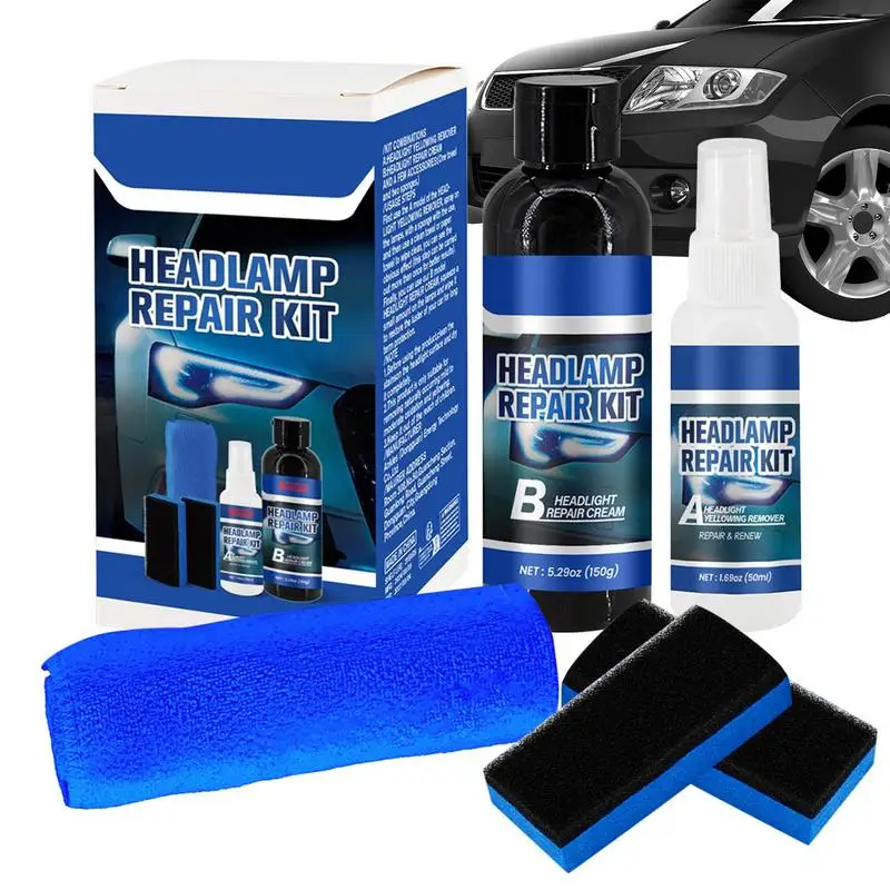 

Car Headlight Restoration Polishing Kits Headlamp Scratch Remover Repair Cleaning Paste Remove Oxidation Headlight Polish Liquid