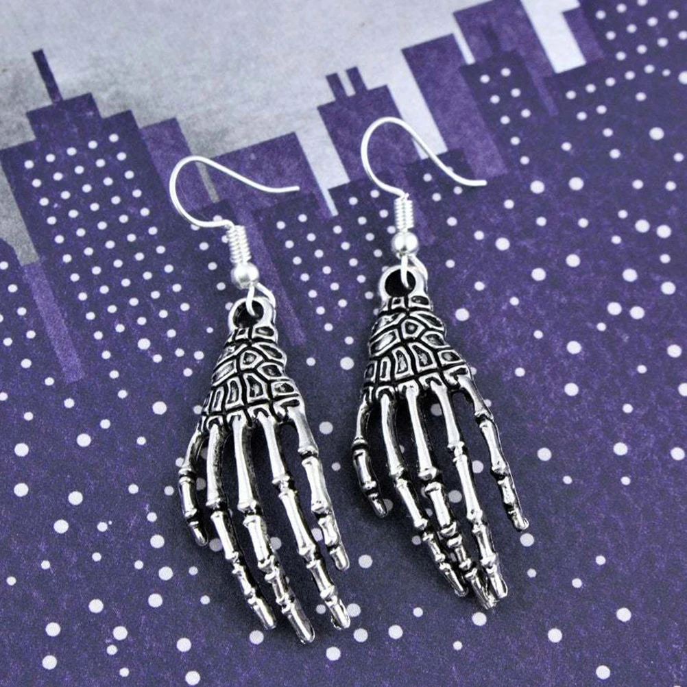 

Skull Hand Necklace Party Costume Necklaces Shape Earrings Halloween Alloy Hands Punk