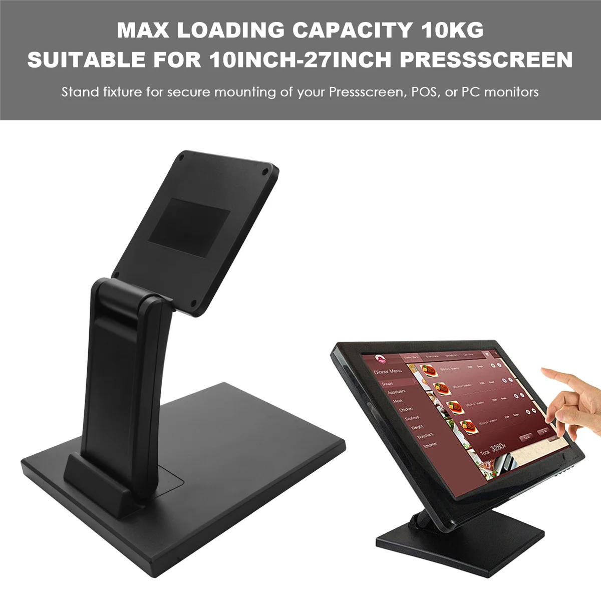 SMIEA Tilt Mounted Fold Monitor Holder Vesa 10Inch-27Inch Lcd Display Press Screen Stand