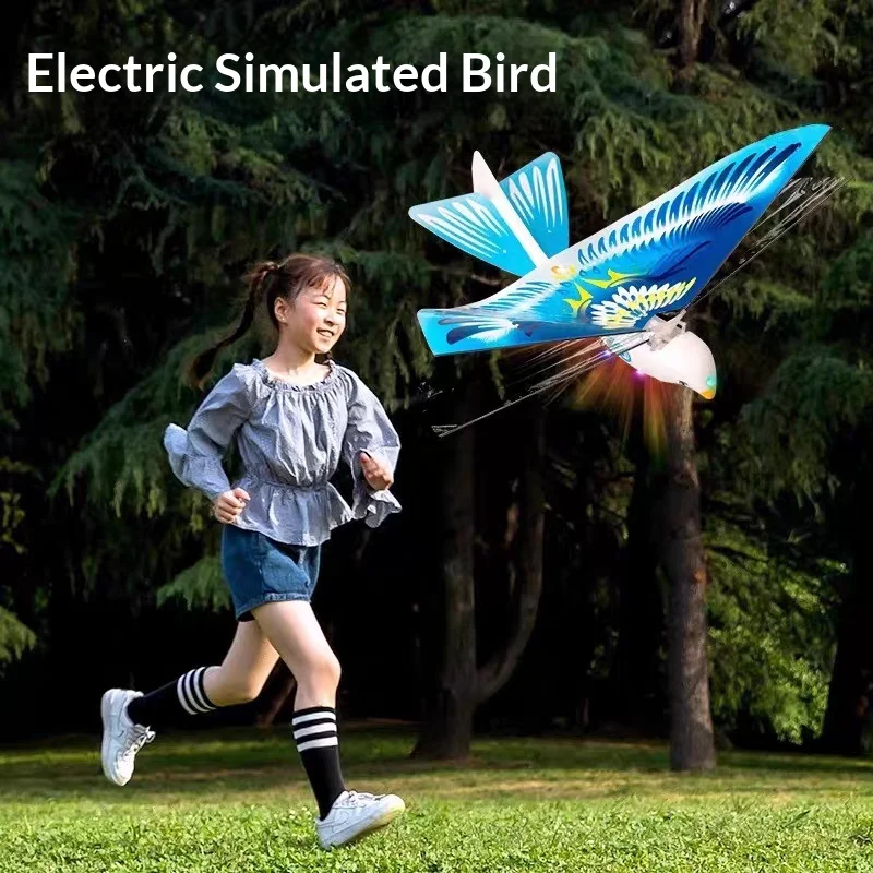 Remote Control Electric Simulation Flapping Bird Hand Throw Space Bird Parent Child Interactive Outdoor Educational Toy For Kids