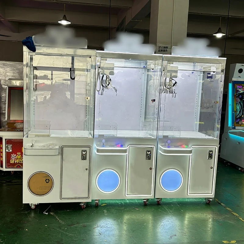 

Pure White Coin Operated Game Claw Crane Machine Plush Toys Claw Machine Arcade Doll Machine