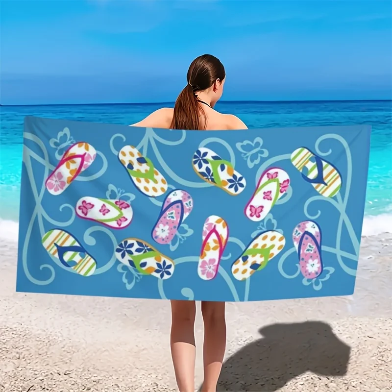 1pc of Summer New Product, Unisex Beach Towel, Essential for Seaside Vacations, Comfortable And Absorbent
