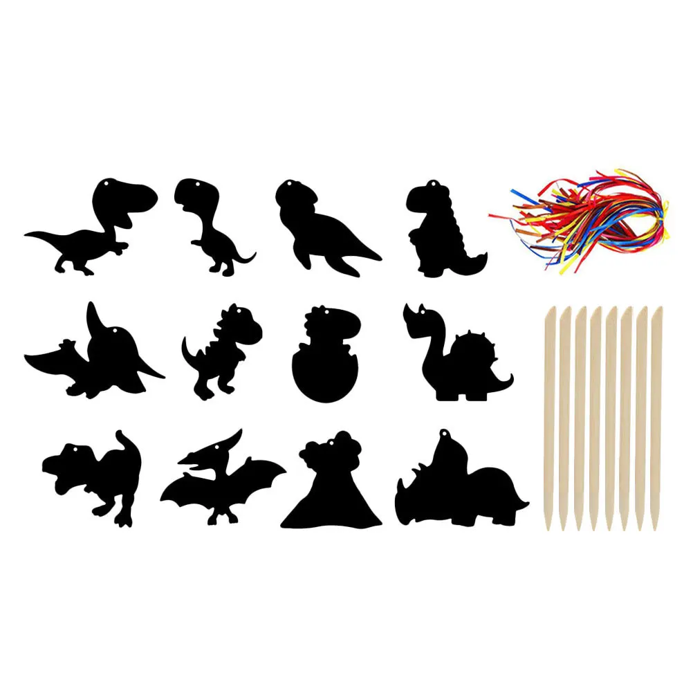 

1 set 1 Set Dinosaur Design Scratch Paper Kit For Craft Activity Party Supply Gift Diy Scratch Paper Set
