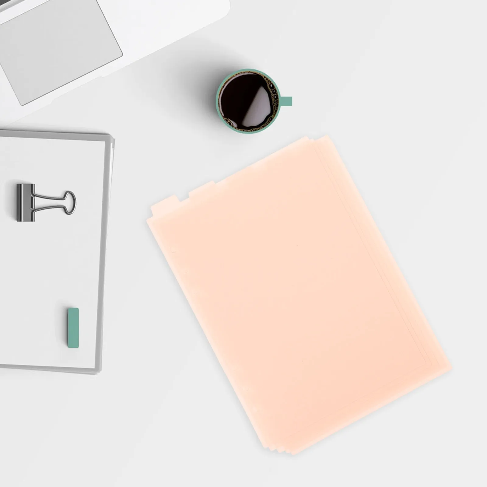 

5Pcs Binder Dividers Heavy-Duty 6-Hole Tab Dividers for Office School Organizer Journal A5 Paper Binder Separators